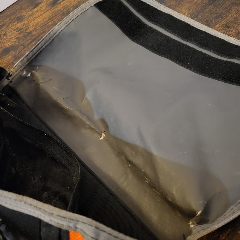Timbuk2 Multicolor Canvas Messenger Bag - Blue/Gray/Orange - Picture 2 of 11